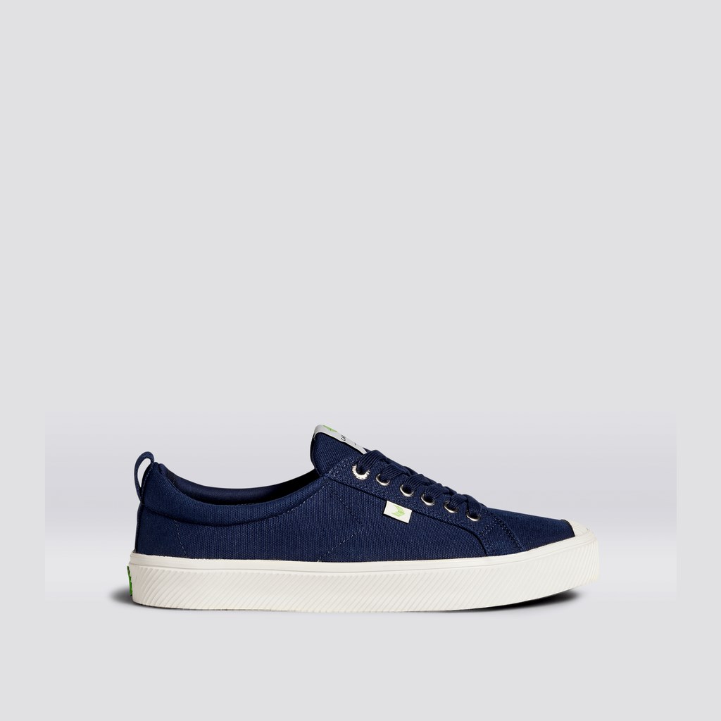 OCA LOW Cariuma Low Top Tela Vegan Bleu Homme | USK-9657270